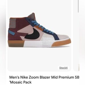 Nike ZOOM BLAZER MID PREMIUM SB 'MOSAIC PACK - DARK WINE